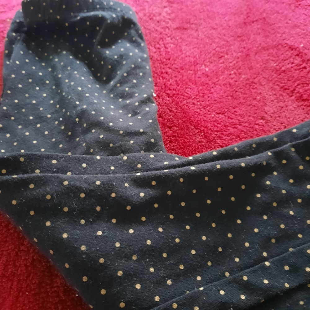 Girls Leggings - Black and Gold - Size 3T - Cute - Comfy - Wonder Nation